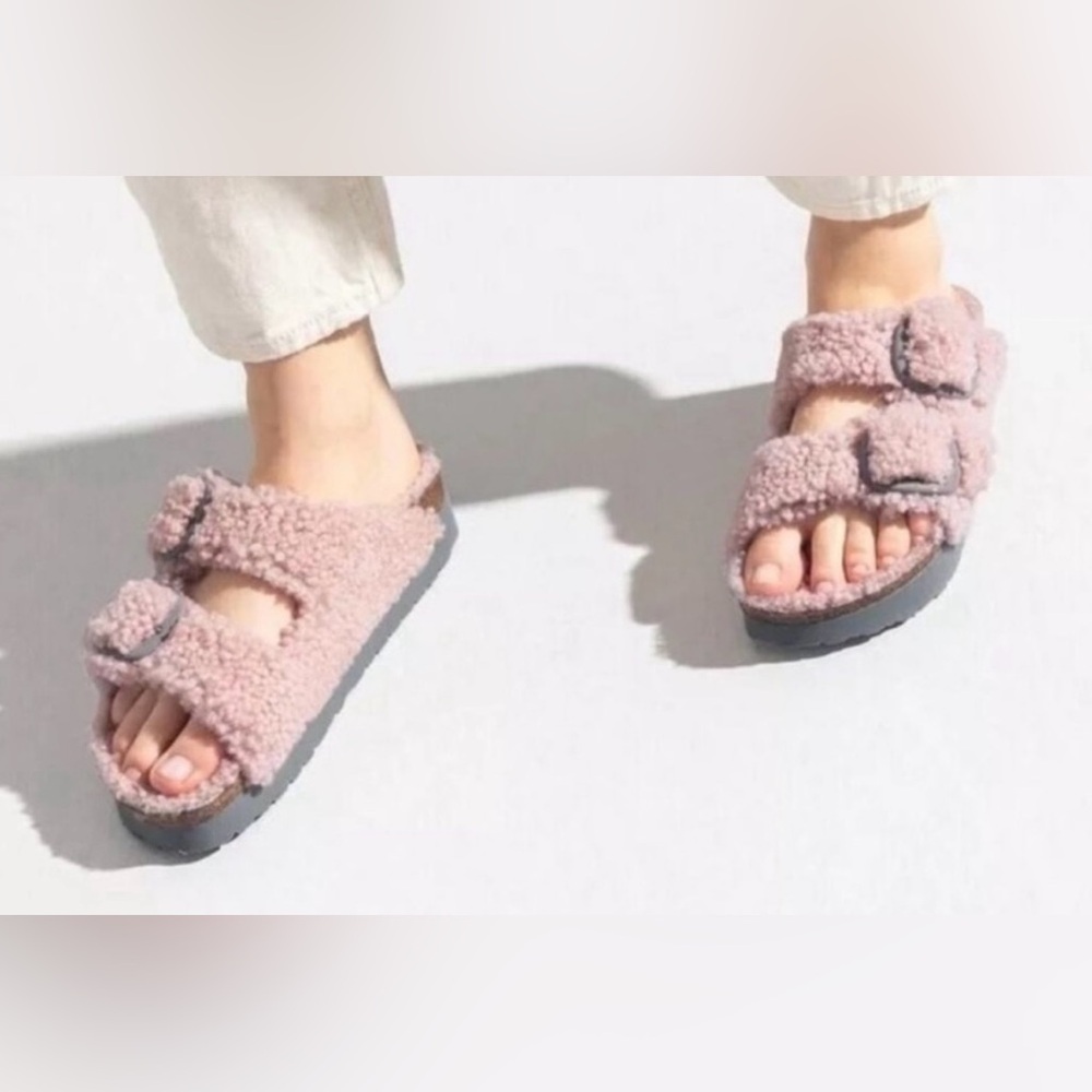 BIRKENSTOCK PAPILLIO ARIZONA BIG BUCKLE Sandals Rose Women’s Sz 8 Narrow Fit NIB